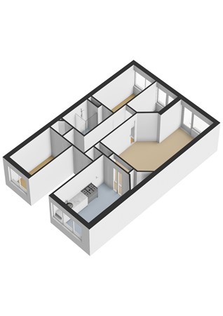 Floorplan - Van der Meydestraat 16BG, 3039 TH Rotterdam